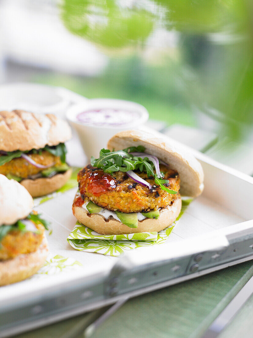 Vegetarian Carrot Sesame Burger