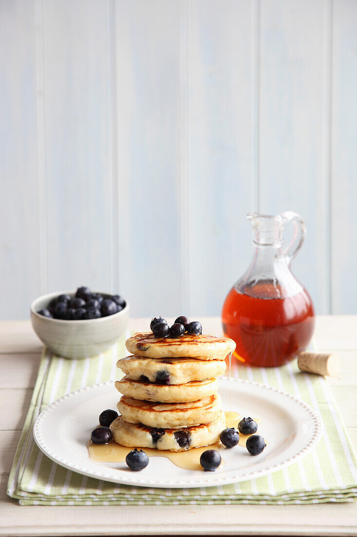 Blueberry and lemon pancakes
