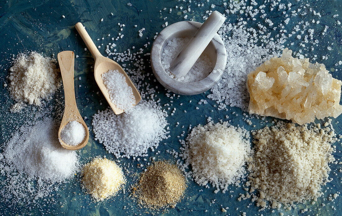 Verschiedene Sorten Salz
