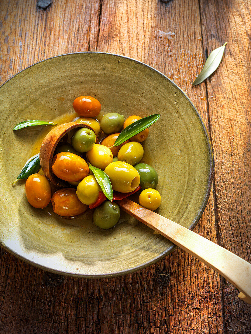 Pickled cocktail olives