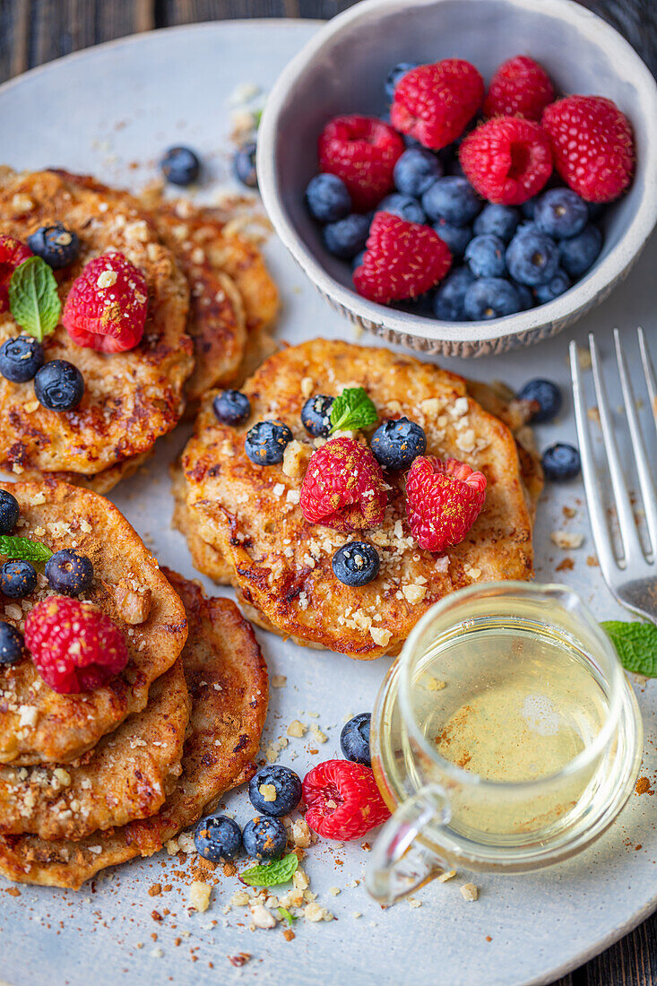 Cream cheese and banana fritters