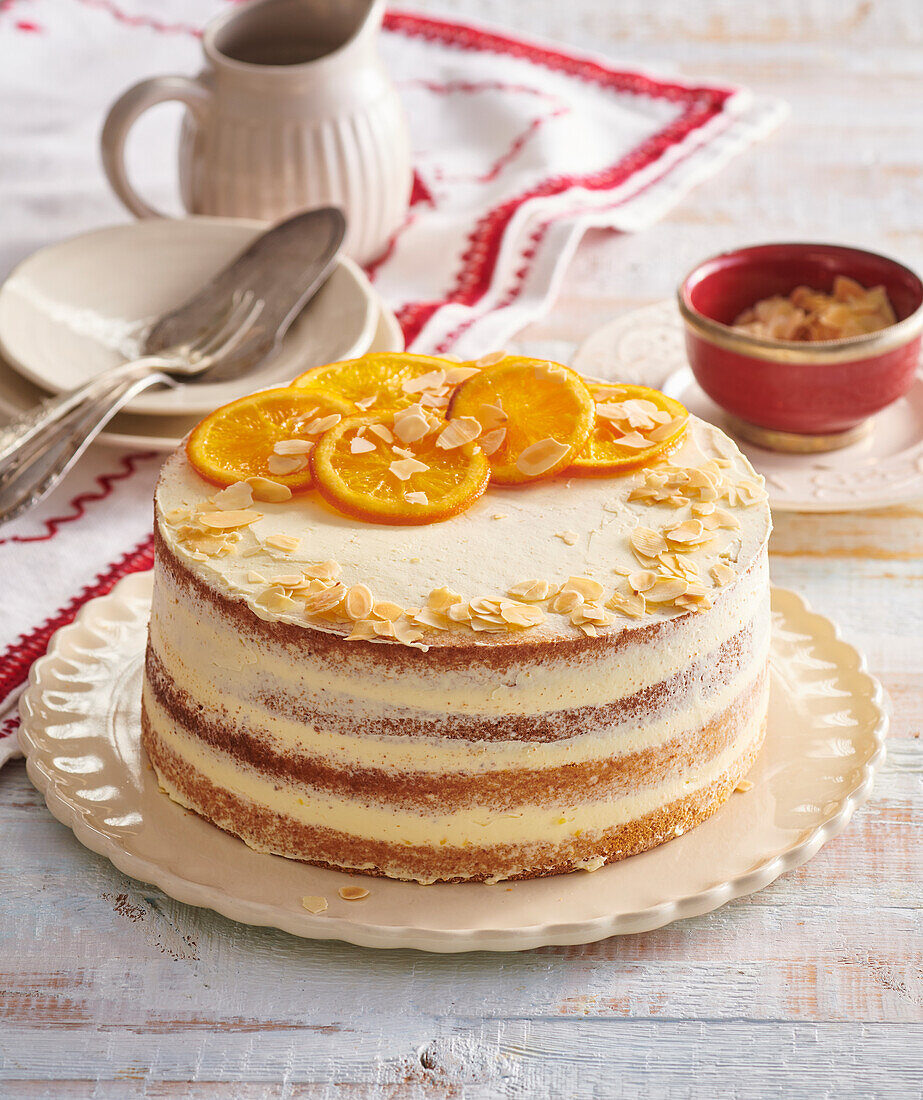 Orange almond cake