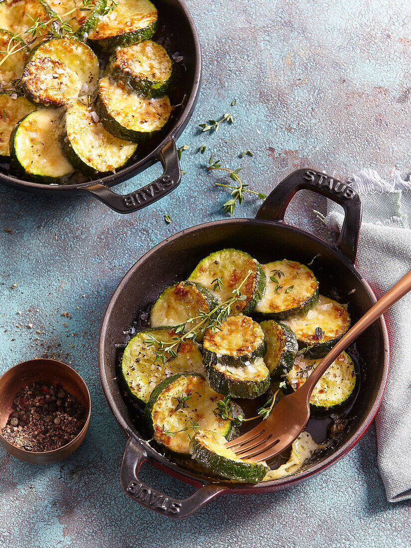 Gebackene Zucchini mit Parmesan