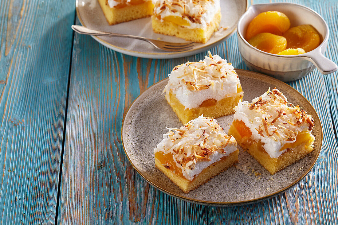 Apricot and coconut cake bars