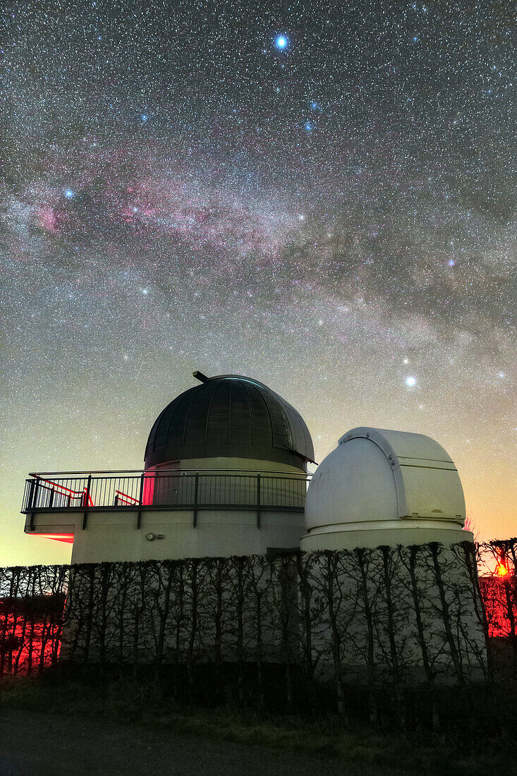 Milky Way over an observatory, Germany