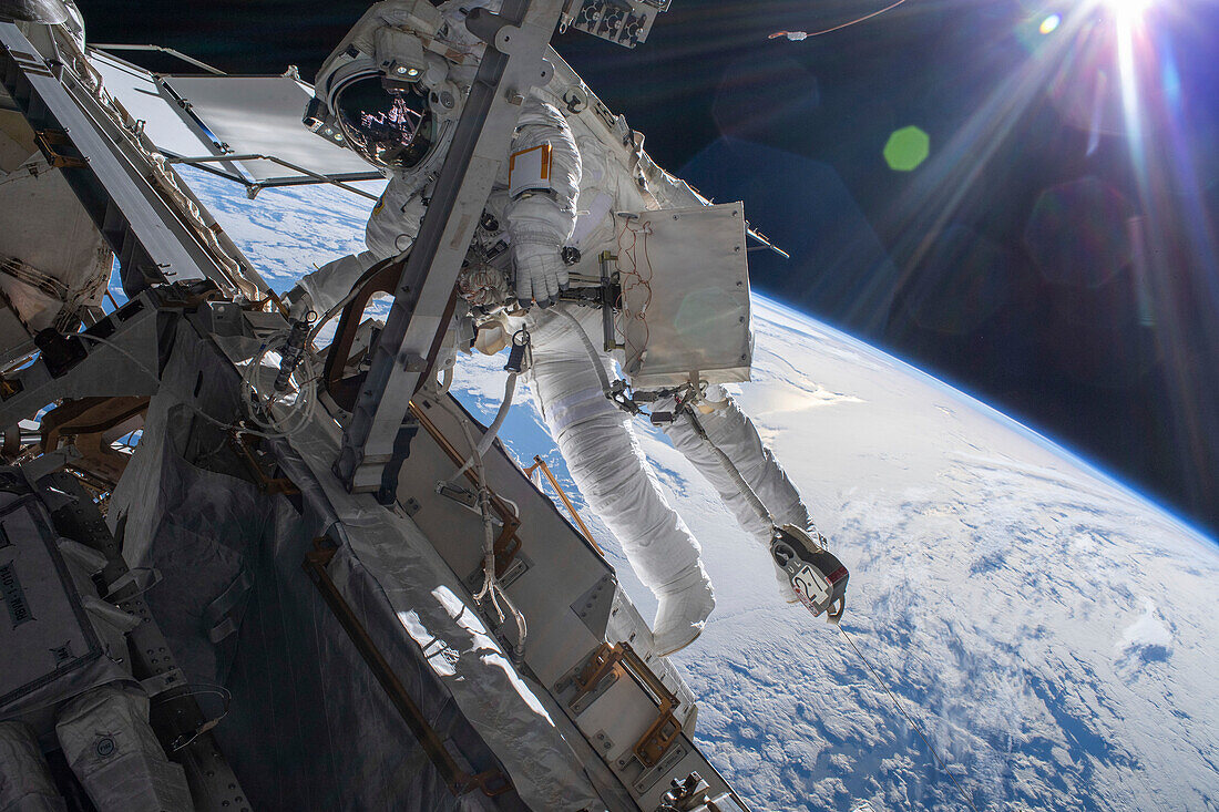 Astronaut during a spacewalk