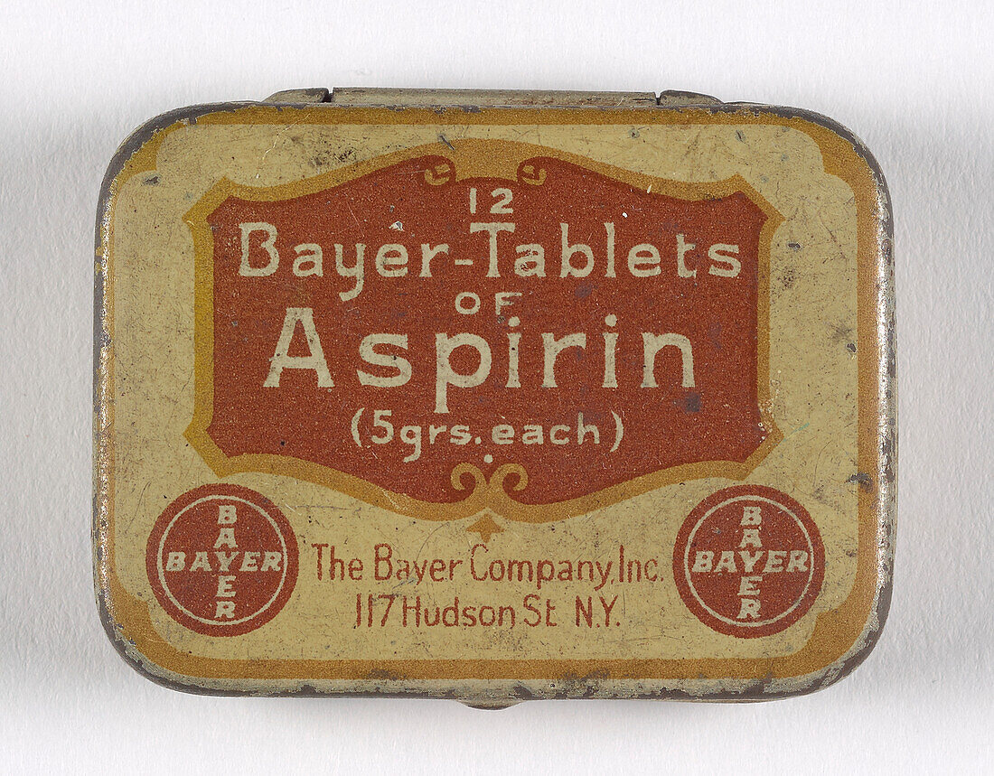 Aspirin tin box