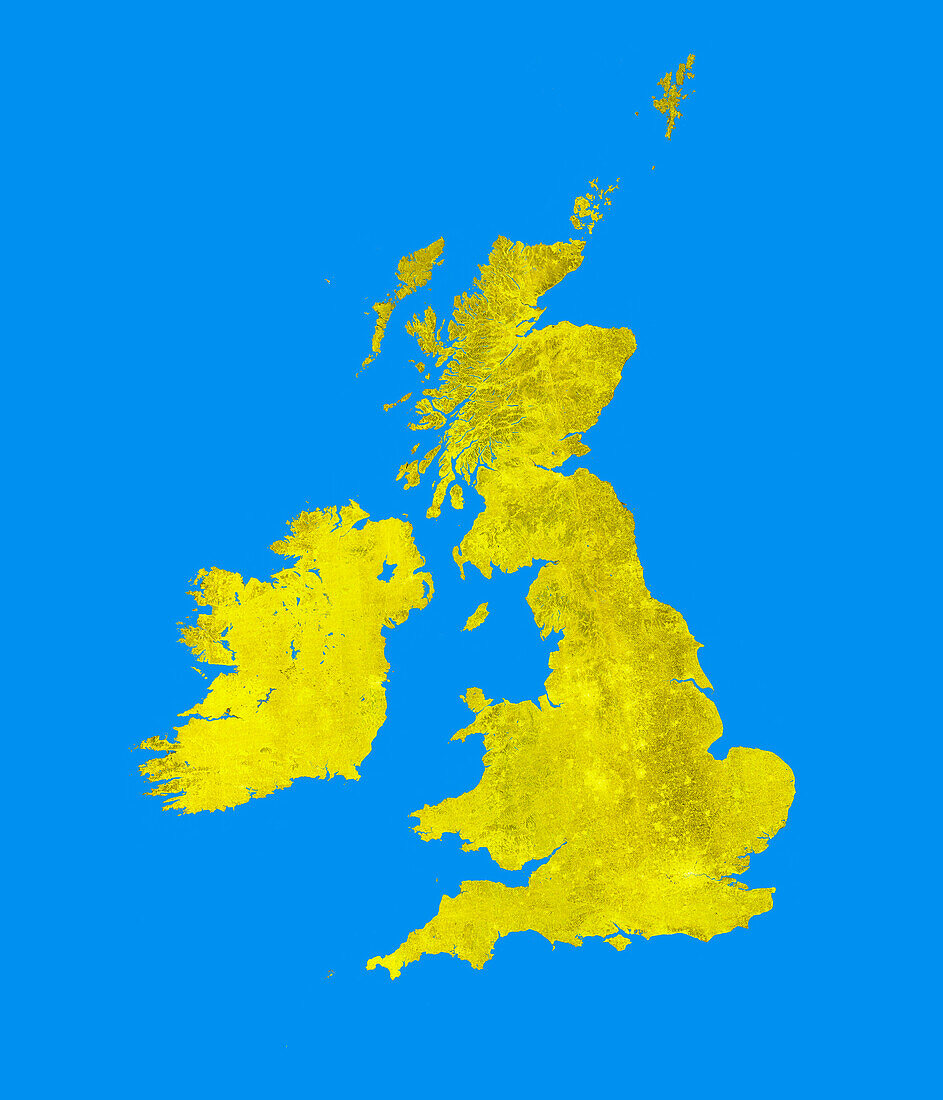 British Isles, satellite image