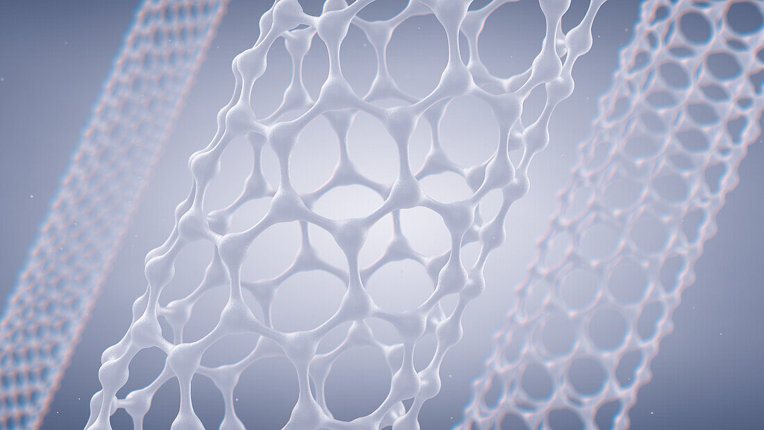 Graphene nanotubes, illustration