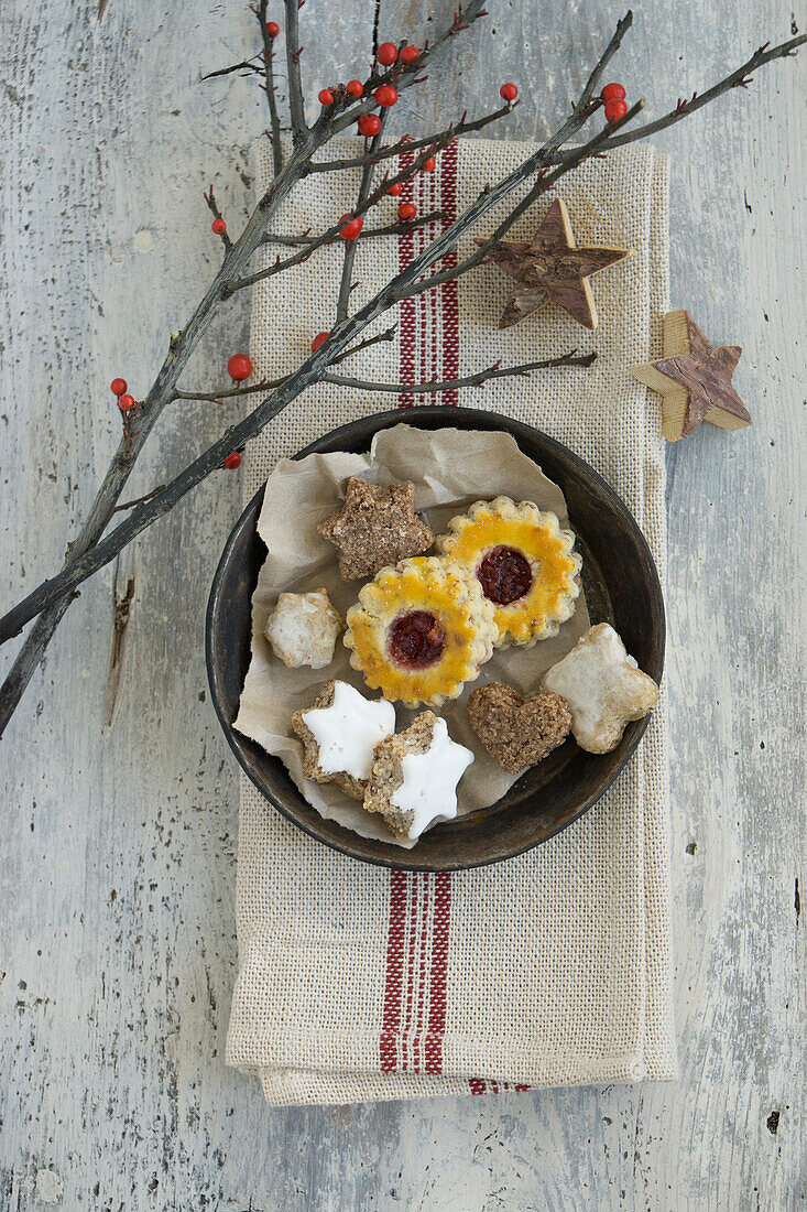 Verschiedene Weihnachtsplätzchen