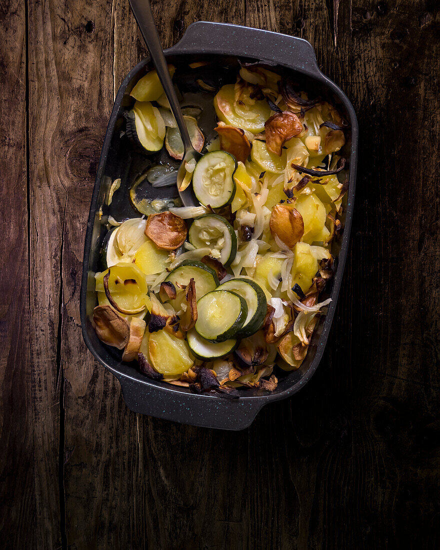 Vegetable casserole from the oven