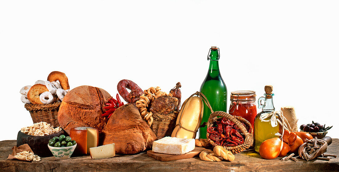 Various products from Puglia (Italy)