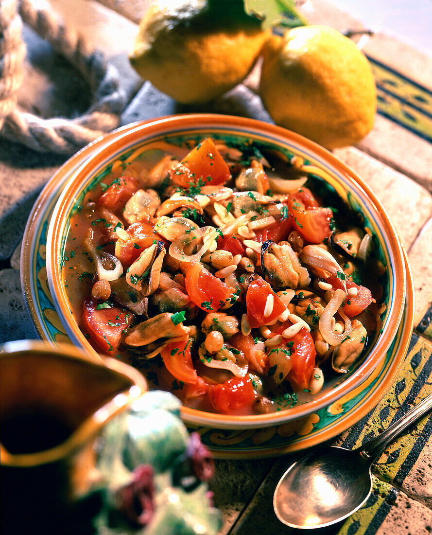 Mussel soup Sicilian style