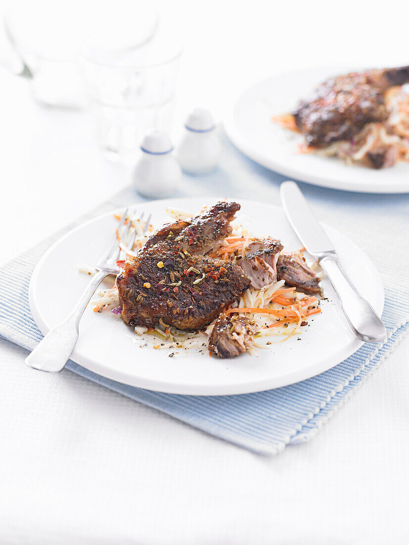 Fennel-crusted pork chops