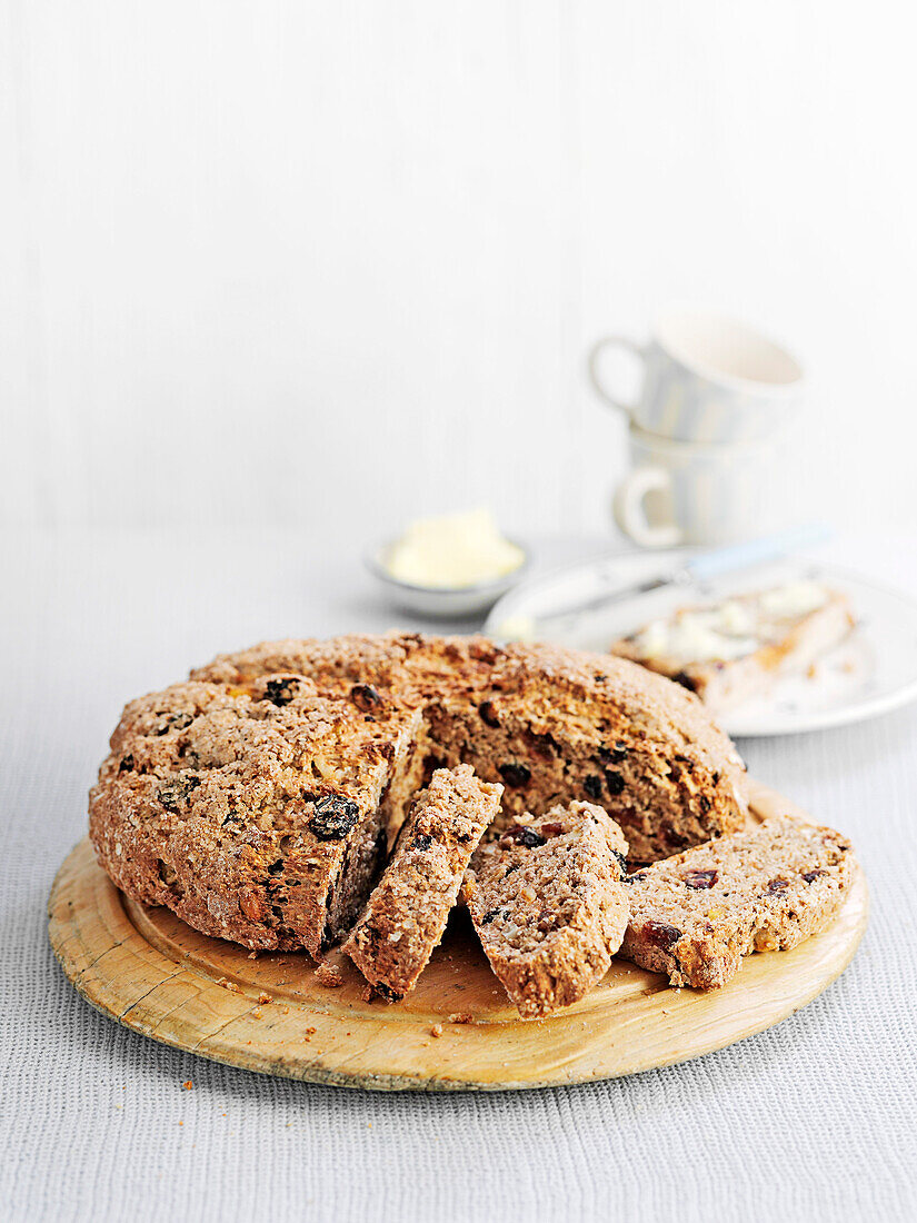 Fruit and spice soda bread