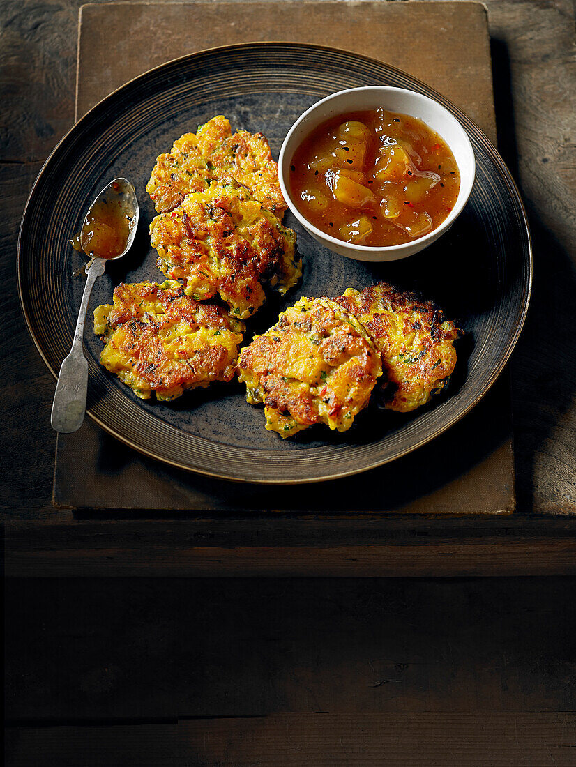Spiced turnip fritters