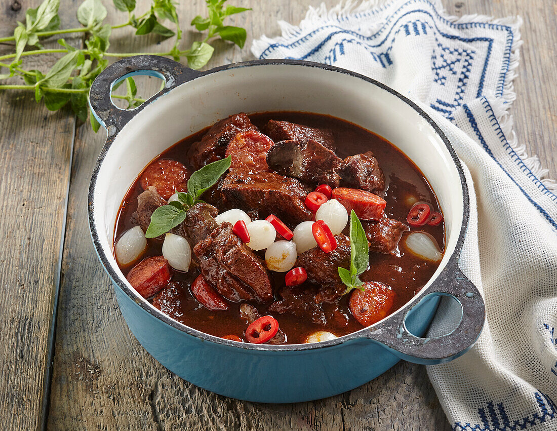 Beer and beef goulash