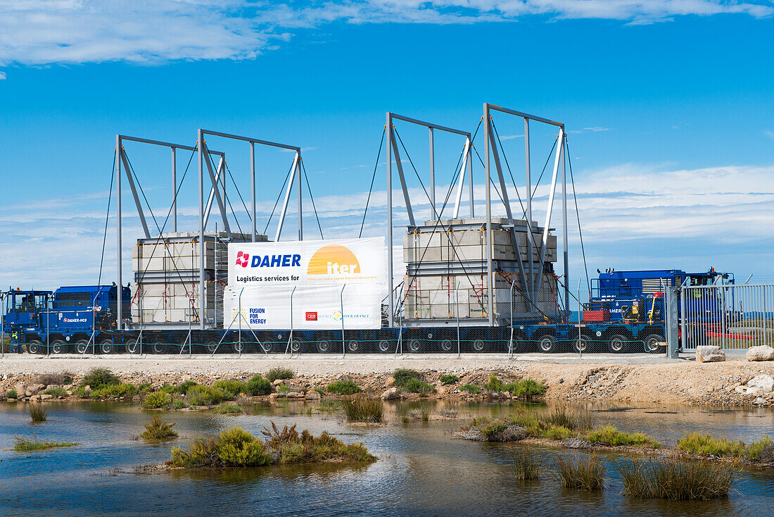 Heavy load transport test to carry ITER components
