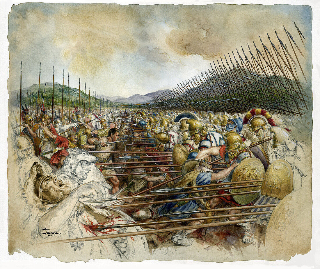 Battle of Beneventum, 275 BC, illustration