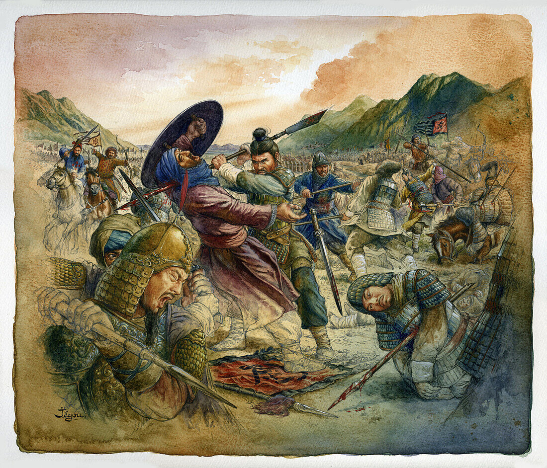 Battle of Talas, 751, illustration