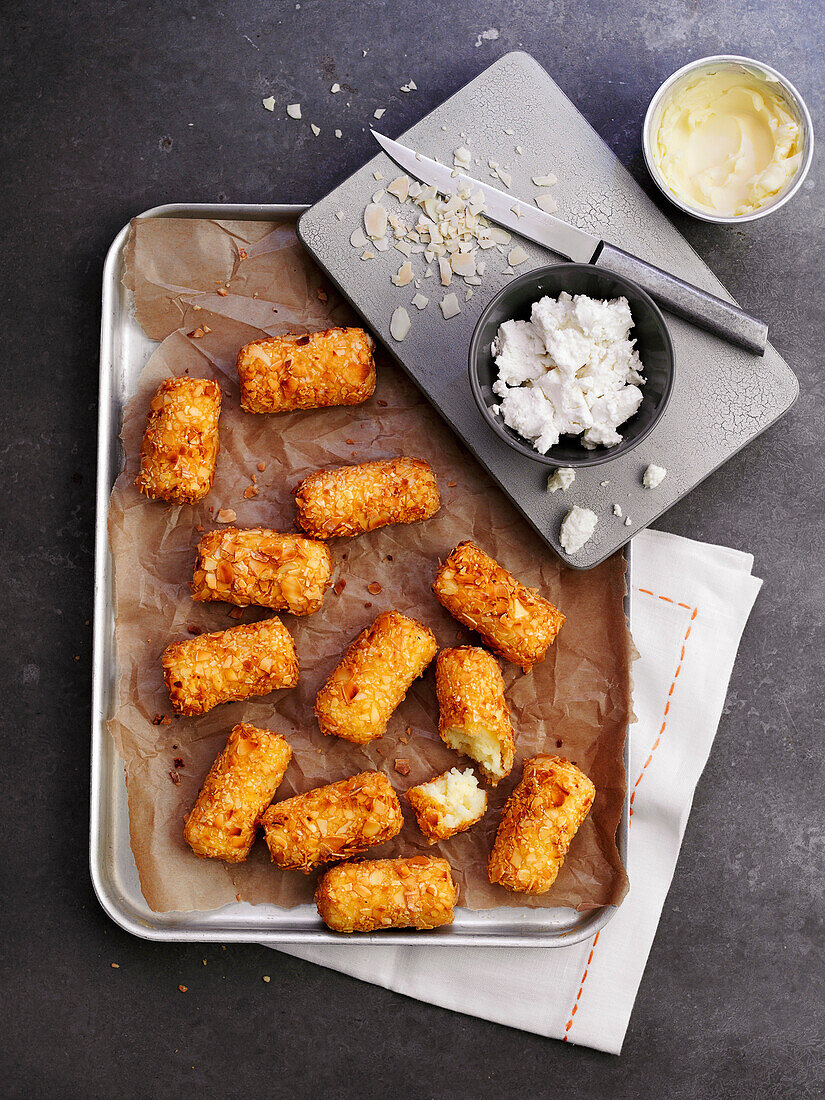 Potato and goat's cheese croquettes