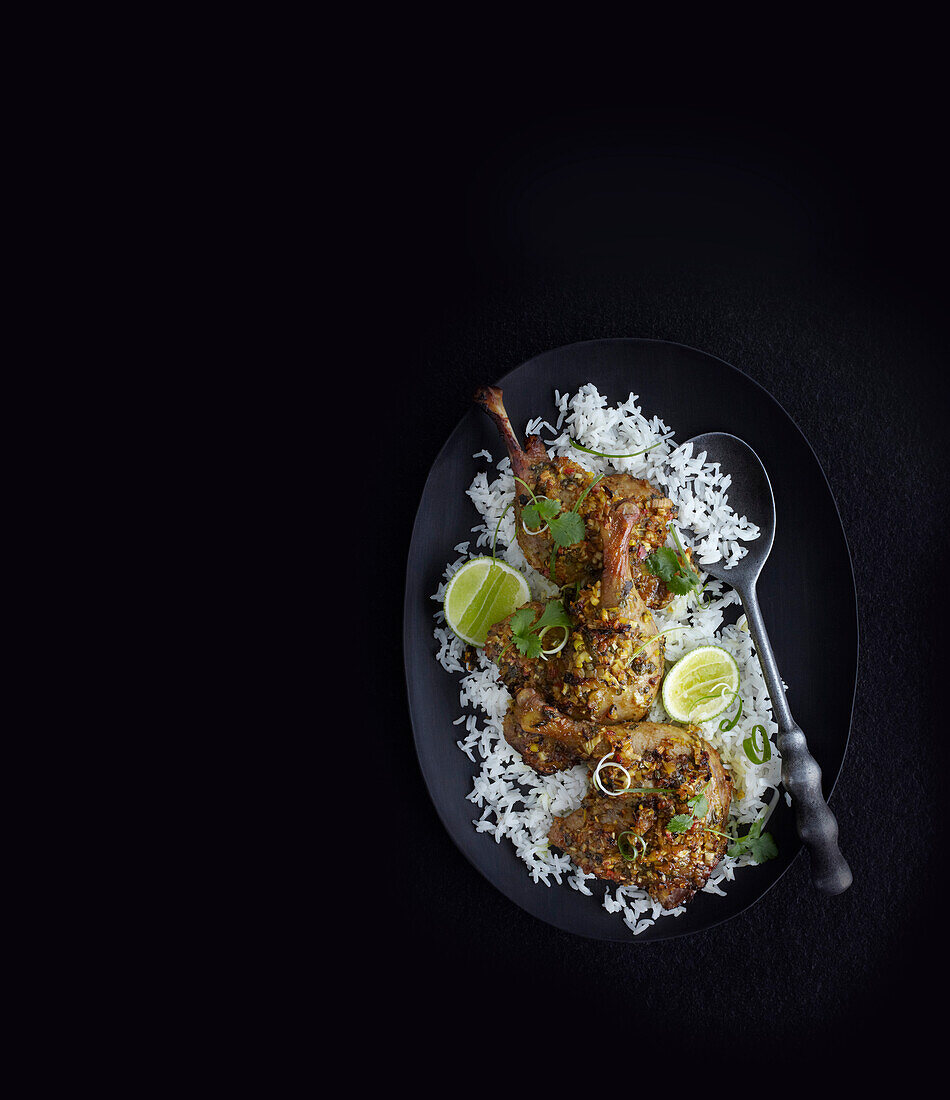 Thai style duck legs with rice