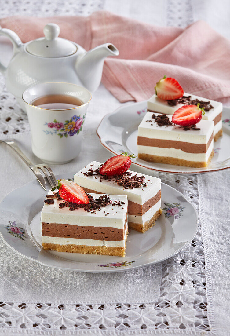 Chocolate cream layer cake