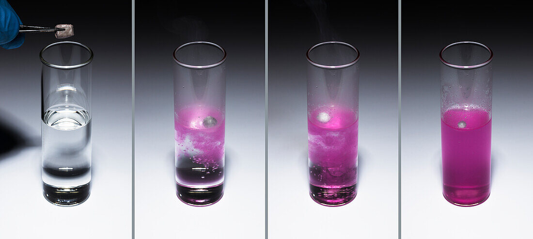 Sodium reacts with water