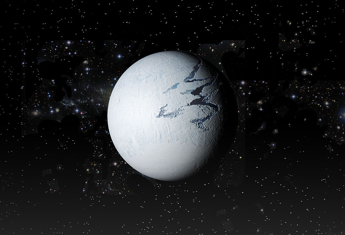 Snowball earth, illustration