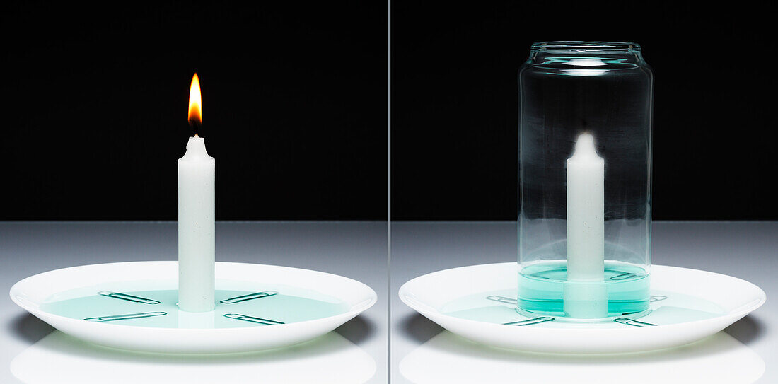 Candle under glass experiment