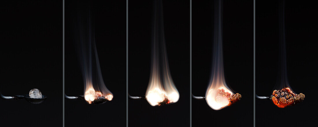 Lithium burns in air