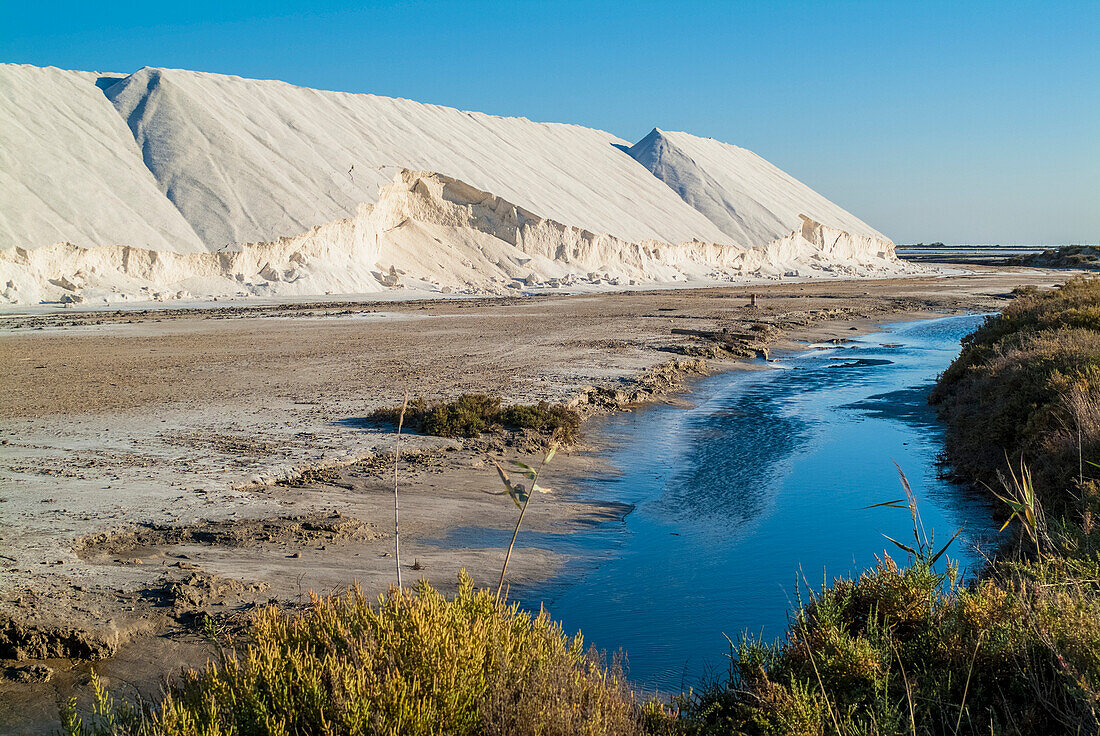 Sea salt mounds, Camargue, France