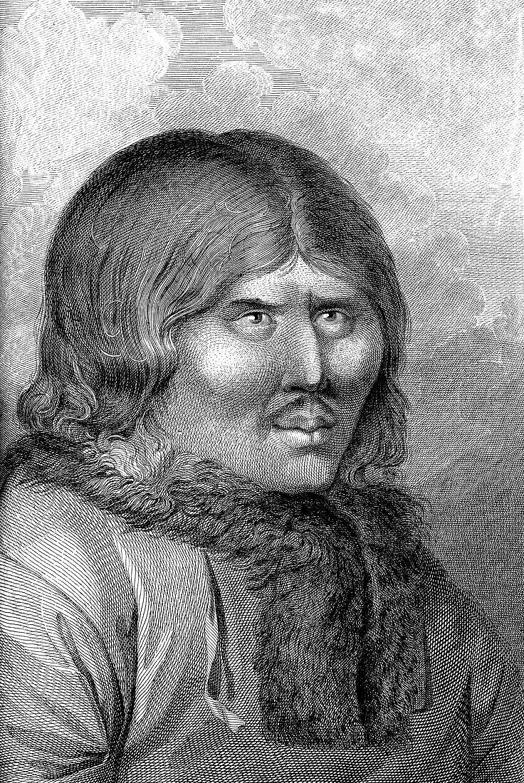Native man of Kamtchaka, Russia, 18th century illustration