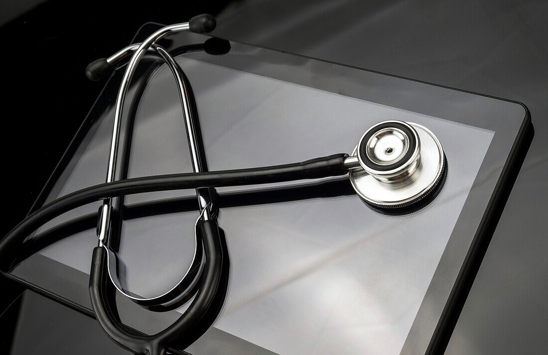 Stethoscope on a tablet