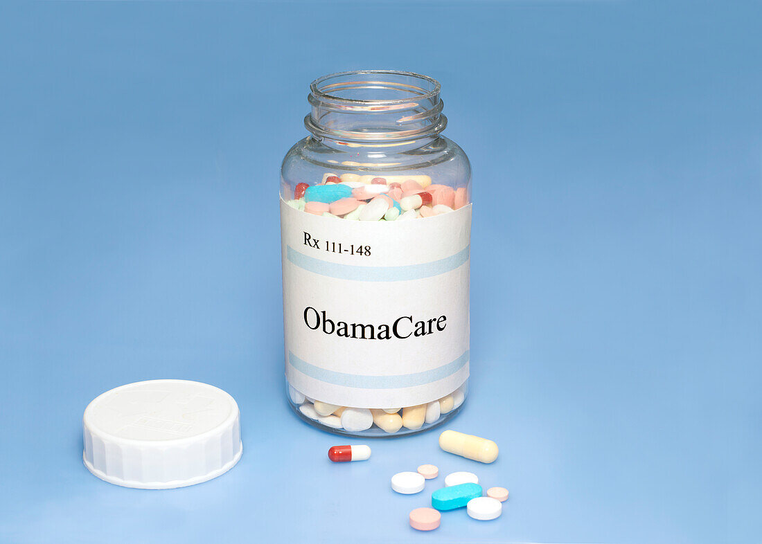 Obamacare prescription, conceptual image