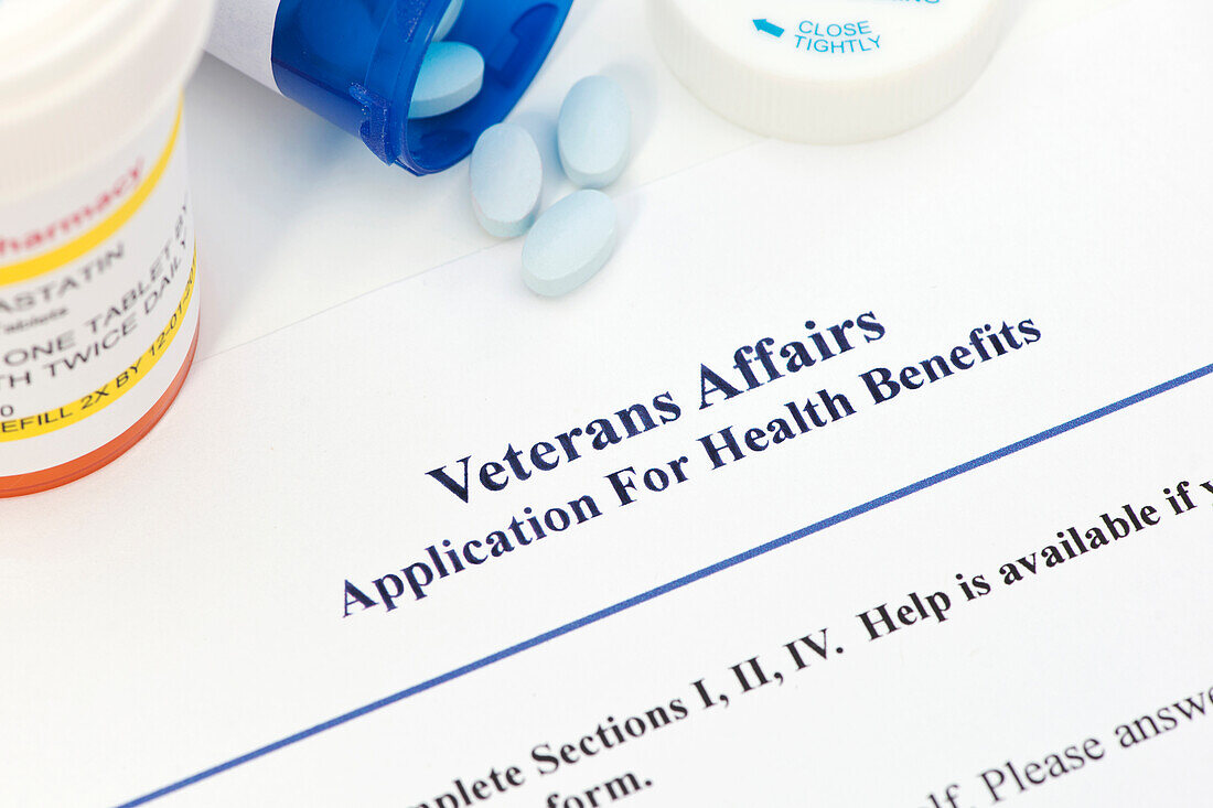 Veteran benefits application, conceptual image