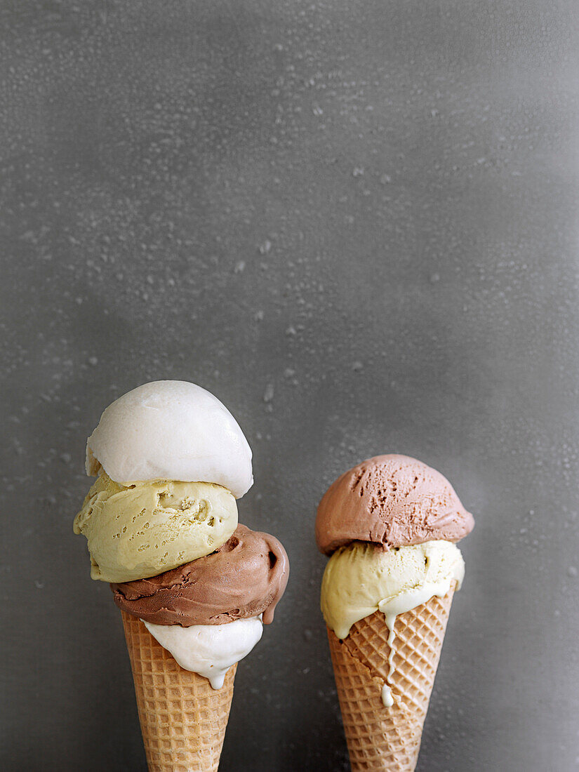 Waffle cone with Italian gelato