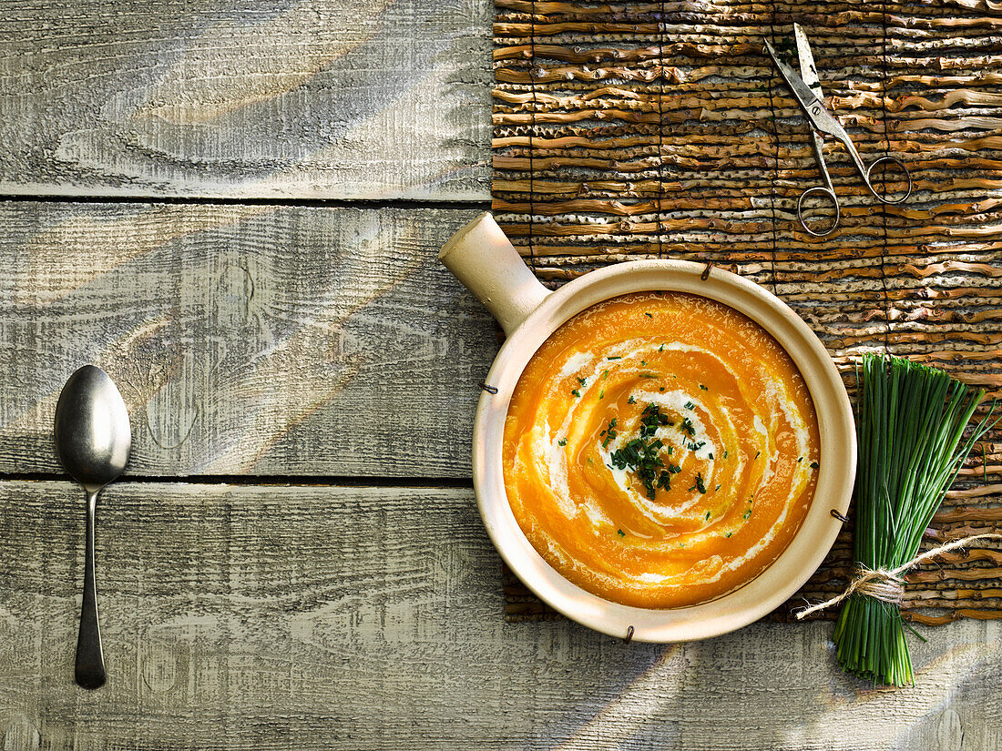 Carrot and apricot soup