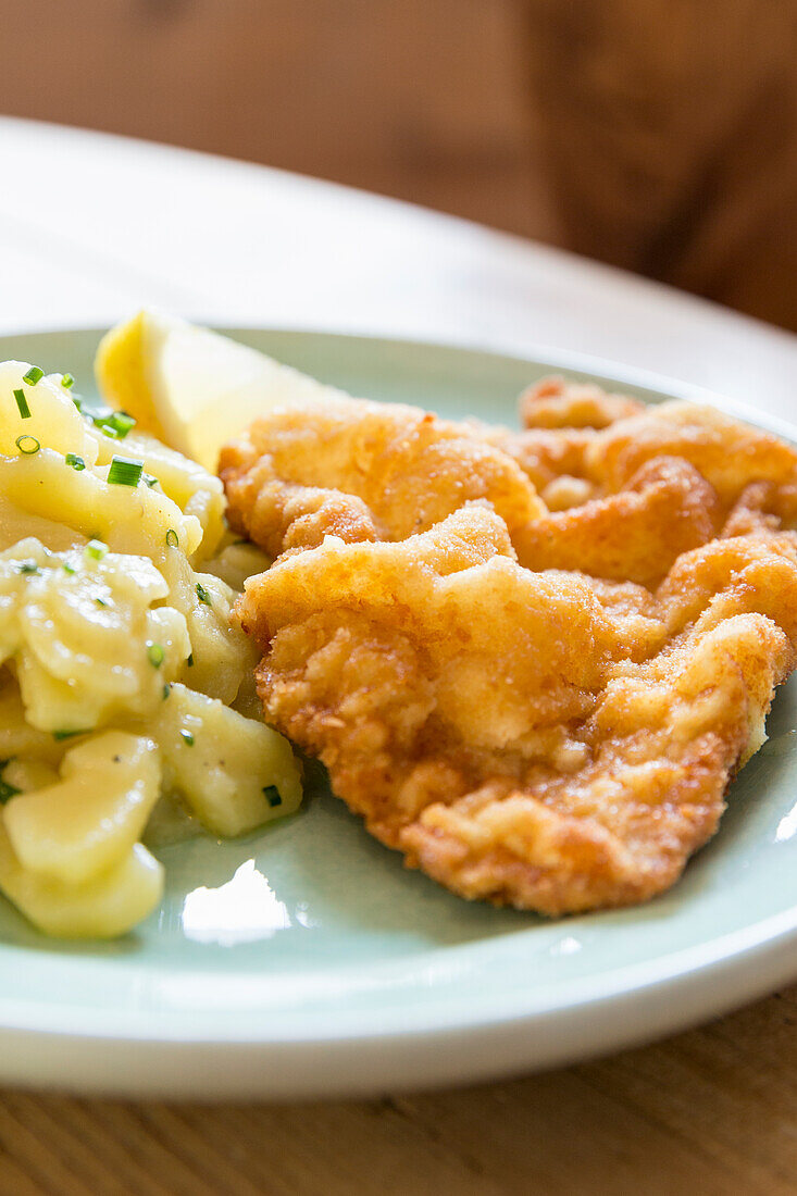 Vienna schnitzel with potato salad