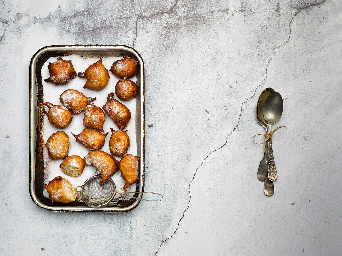 Puff-puffs (African snack) with kombucha