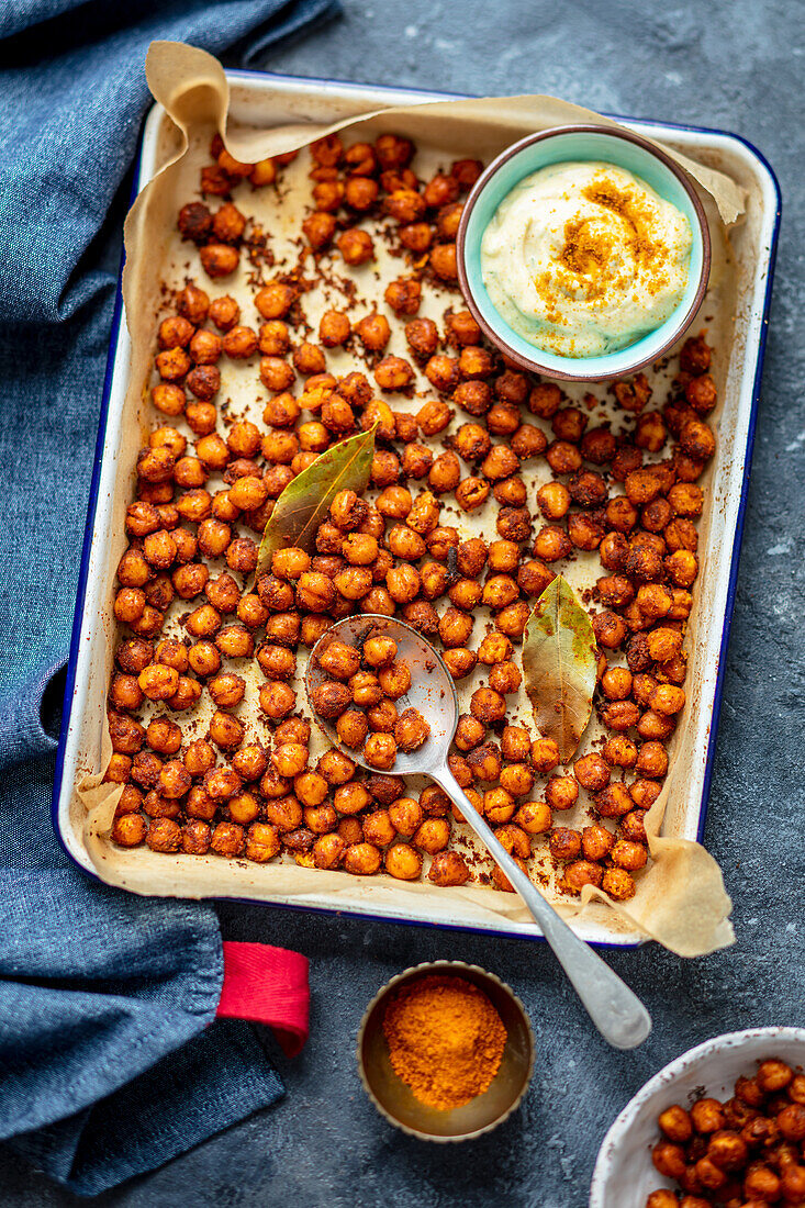 Baked chickpeas with spices