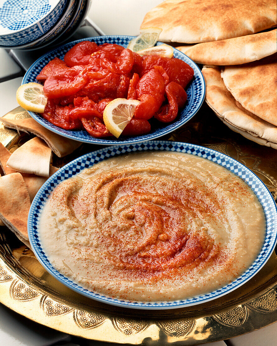 Bissara – North African bean dip with candied tomatoes