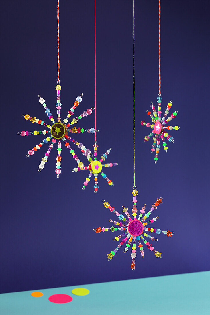 Colourful beaded stars