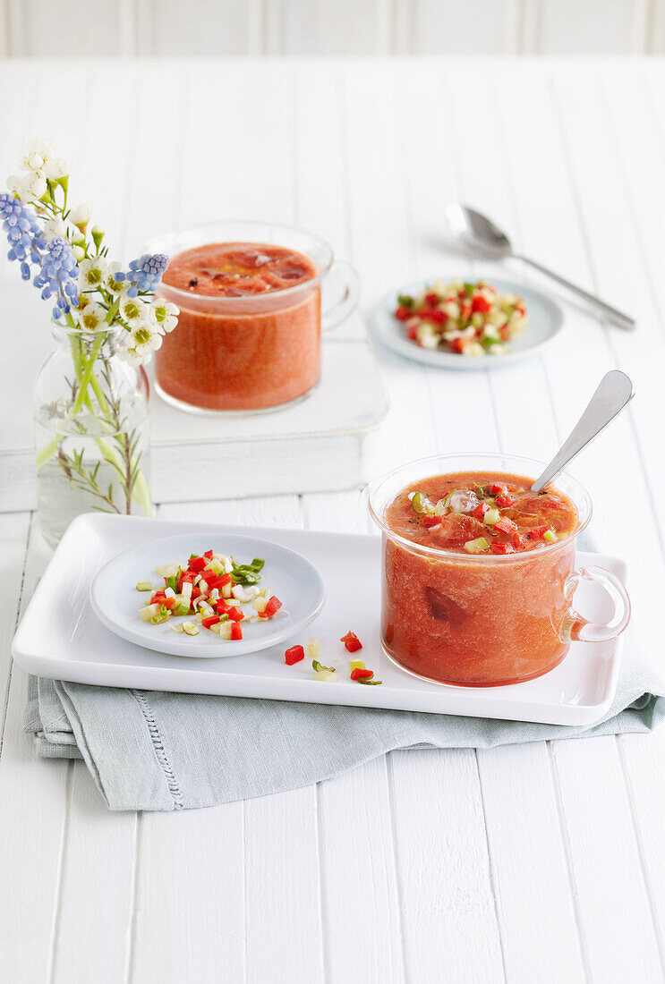 Sommerliche Paprika-Gazpacho