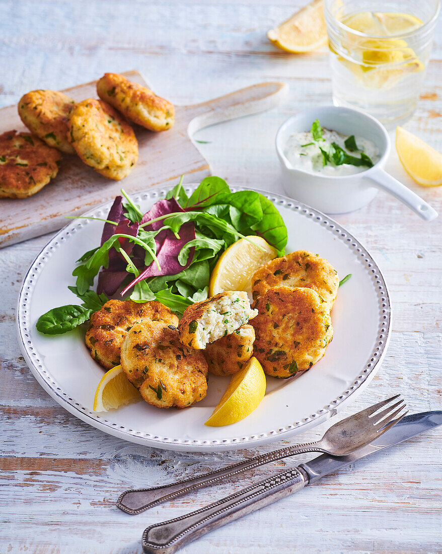 Lemon fish cakes