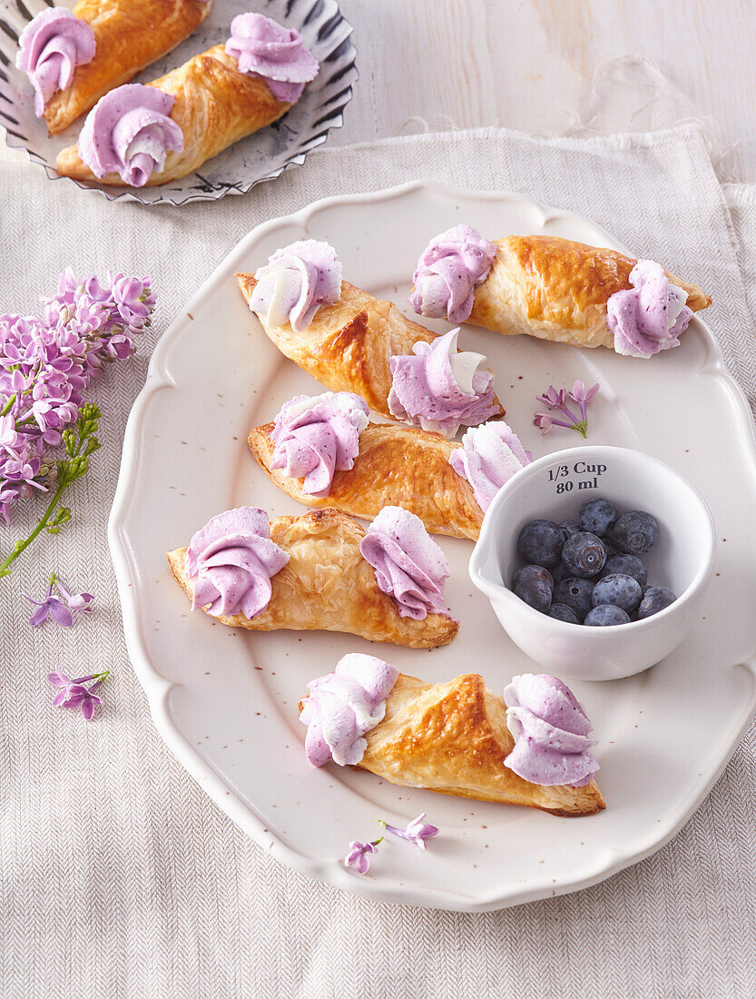 Cream cheese blueberry pastries