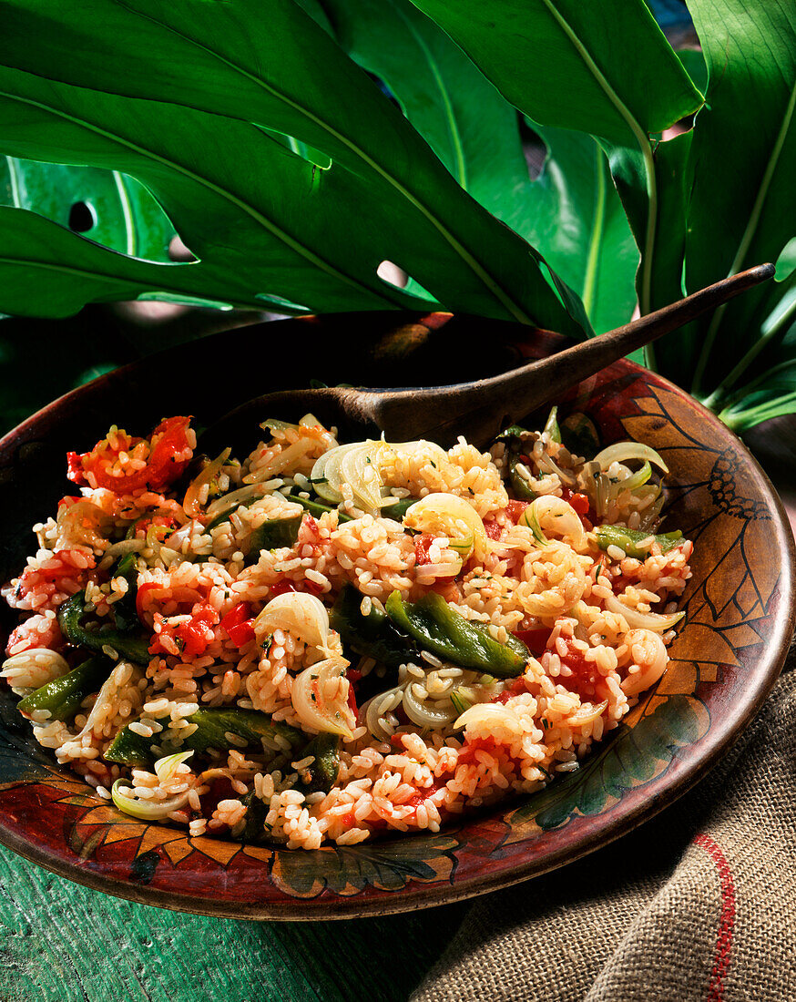 Reis mit Gemüse (Kreolische Küche)