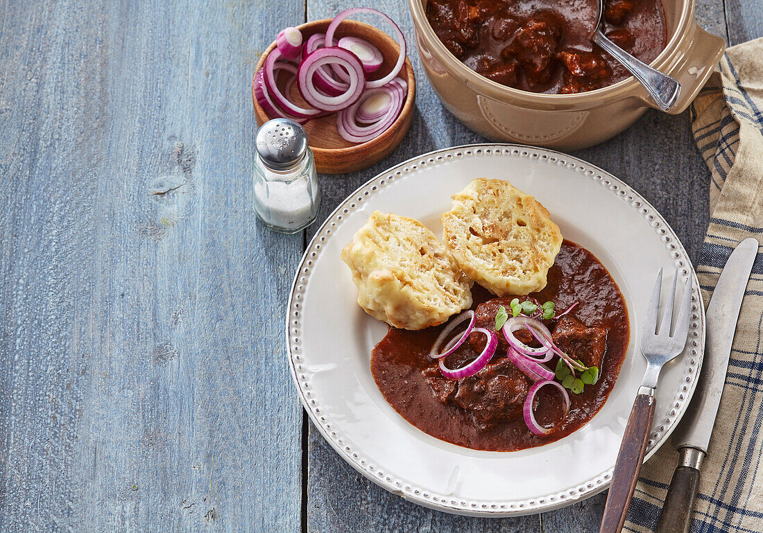 Beef beer goulash