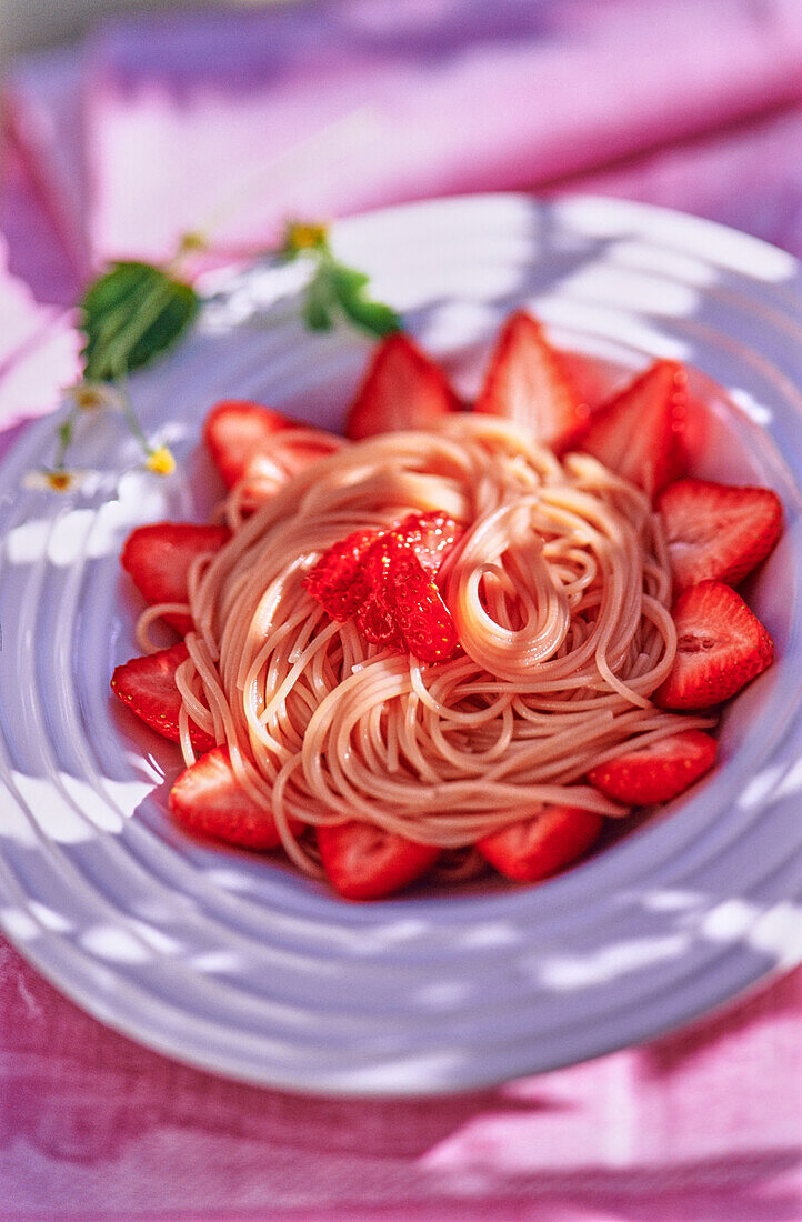 Strawberry spaghettini
