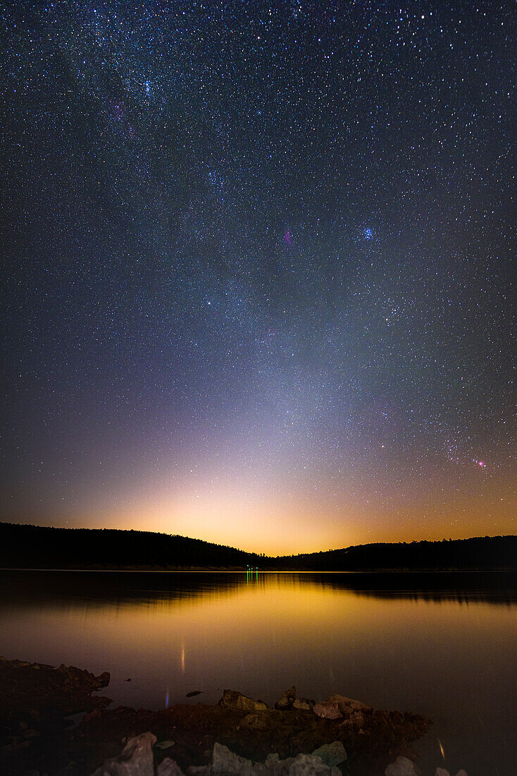 Zodiacal light over Dark Sky Aldeias do Xisto, Portugal